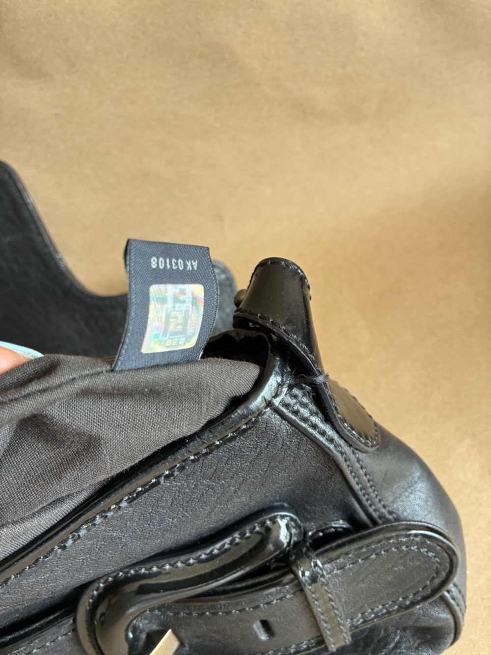 Fendi Pebbled and Patent Small Leather Bag - Picture 7 of 13
